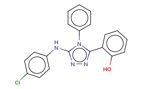 PHENOL, 2-(5-((4-CHLOROPHENYL)AMINO)-4-PHENYL-4H-1,2,4-TRIAZOL-3-YL)-